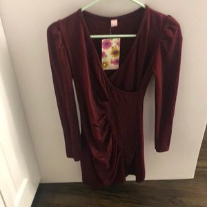 maroon dress